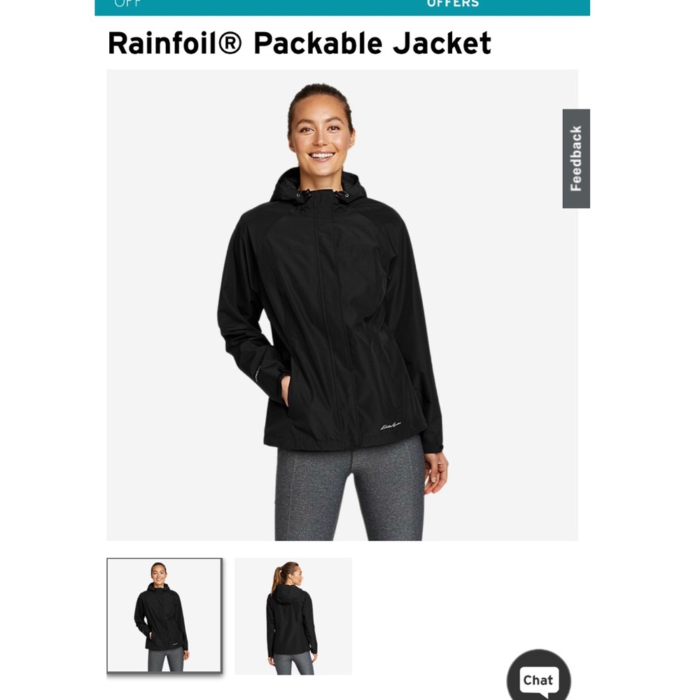 Eddie Bauer Womens Rainfoil Packable Jacket Size XS